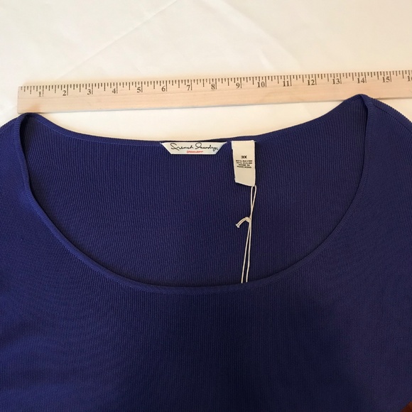 FRENCH LAUNDRY Ribbed Knit Sweater Lightweight Top Purple Women’s Plus Size 3X - Picture 15 of 16